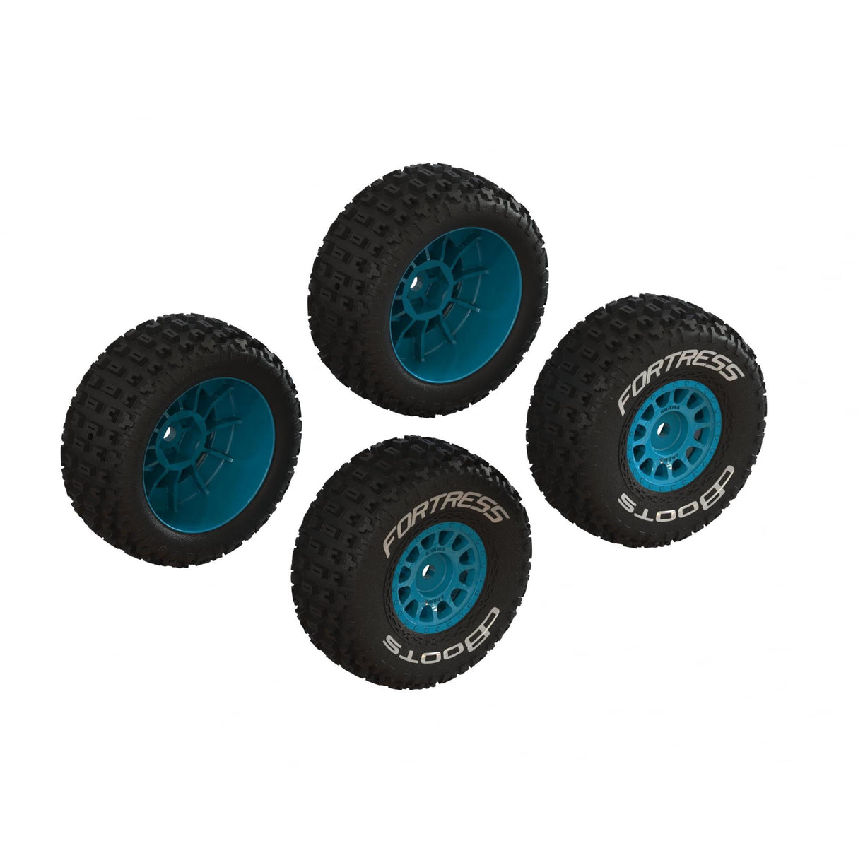 dBoots FORTRESS Glued Tire Set Blue (2 Pairs)