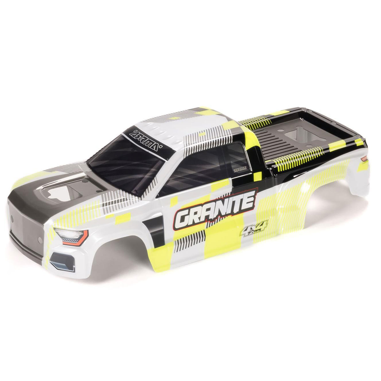 1/10 Clipless Painted Decaled Body Yellow: GRANITE 4X4