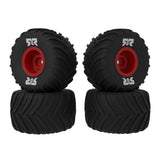 ARRMA dBoots Chevron MT Tire Set Glued Red (2 Pairs): GROM