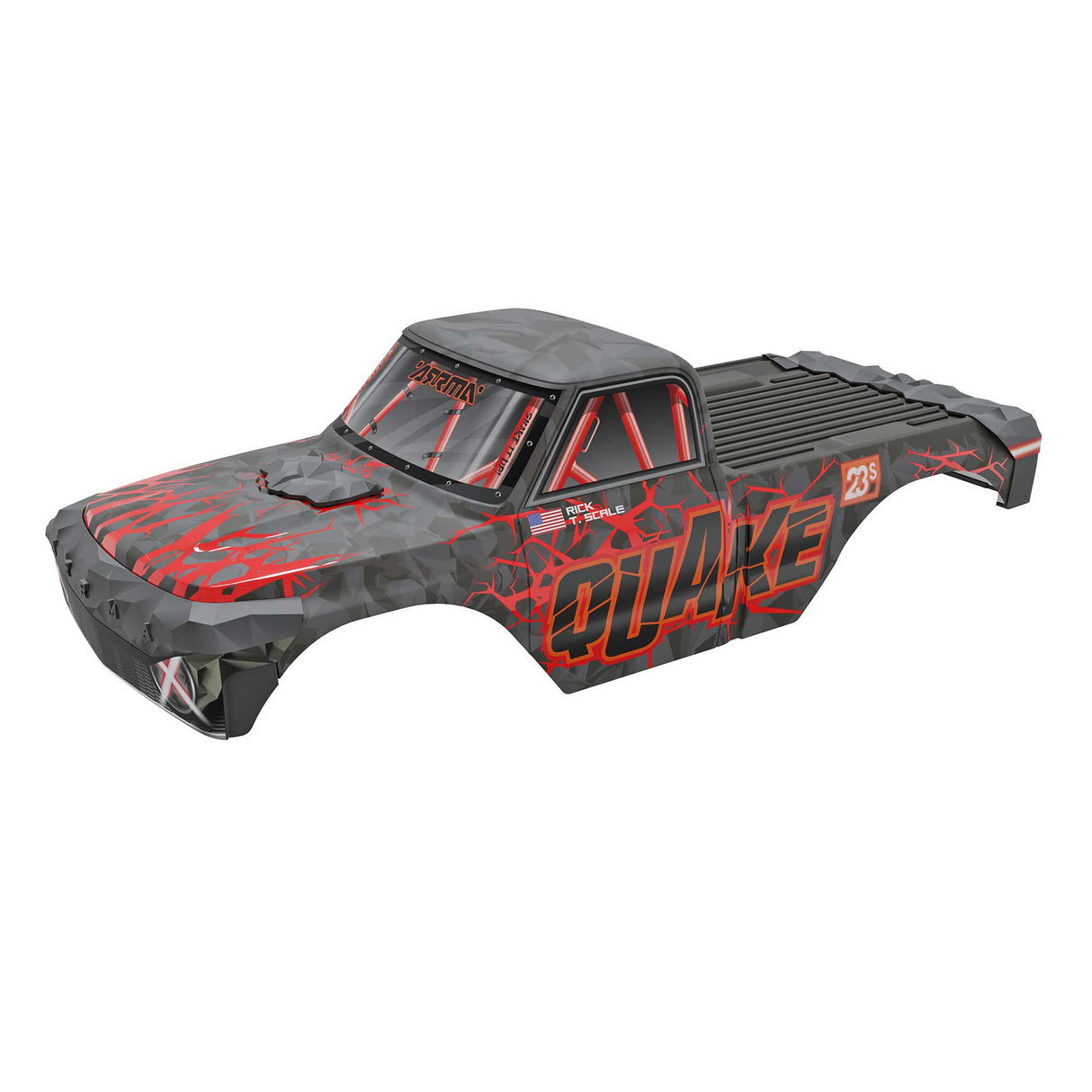 ARRMA QUAKE Painted Decaled Trimmed Body Set Red