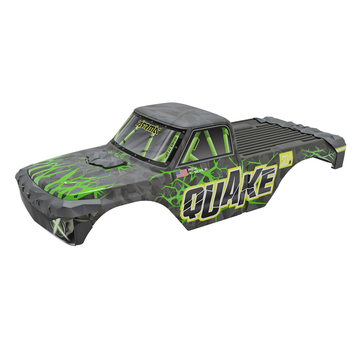 ARRMA QUAKE Painted Decaled Trimmed Body Set Green