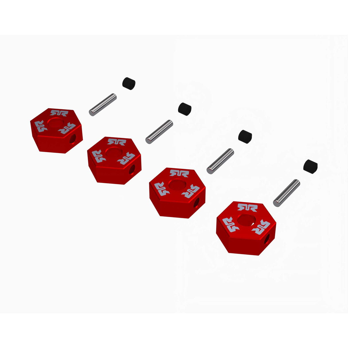ARRMA 12mm Wheel Hex Set Metal (4) Red