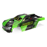 ARRMA 1/8 Painted Body with Decals Green/Black: KRATON 6S BLX V6