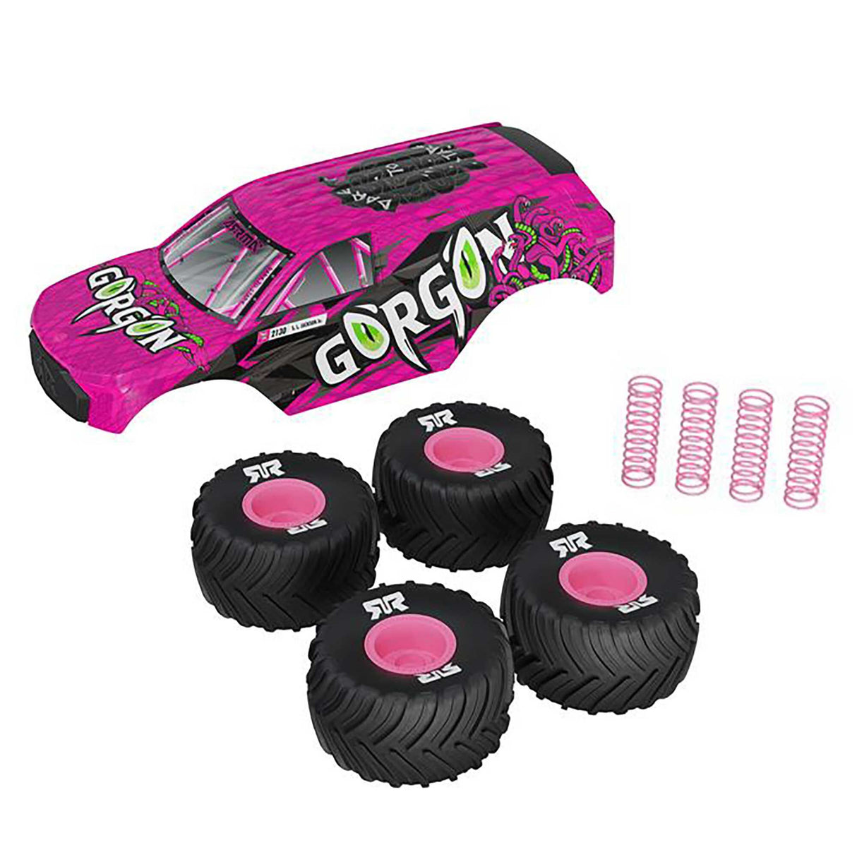 ARRMA GORGON GROM Pink Parts and Body Bundle