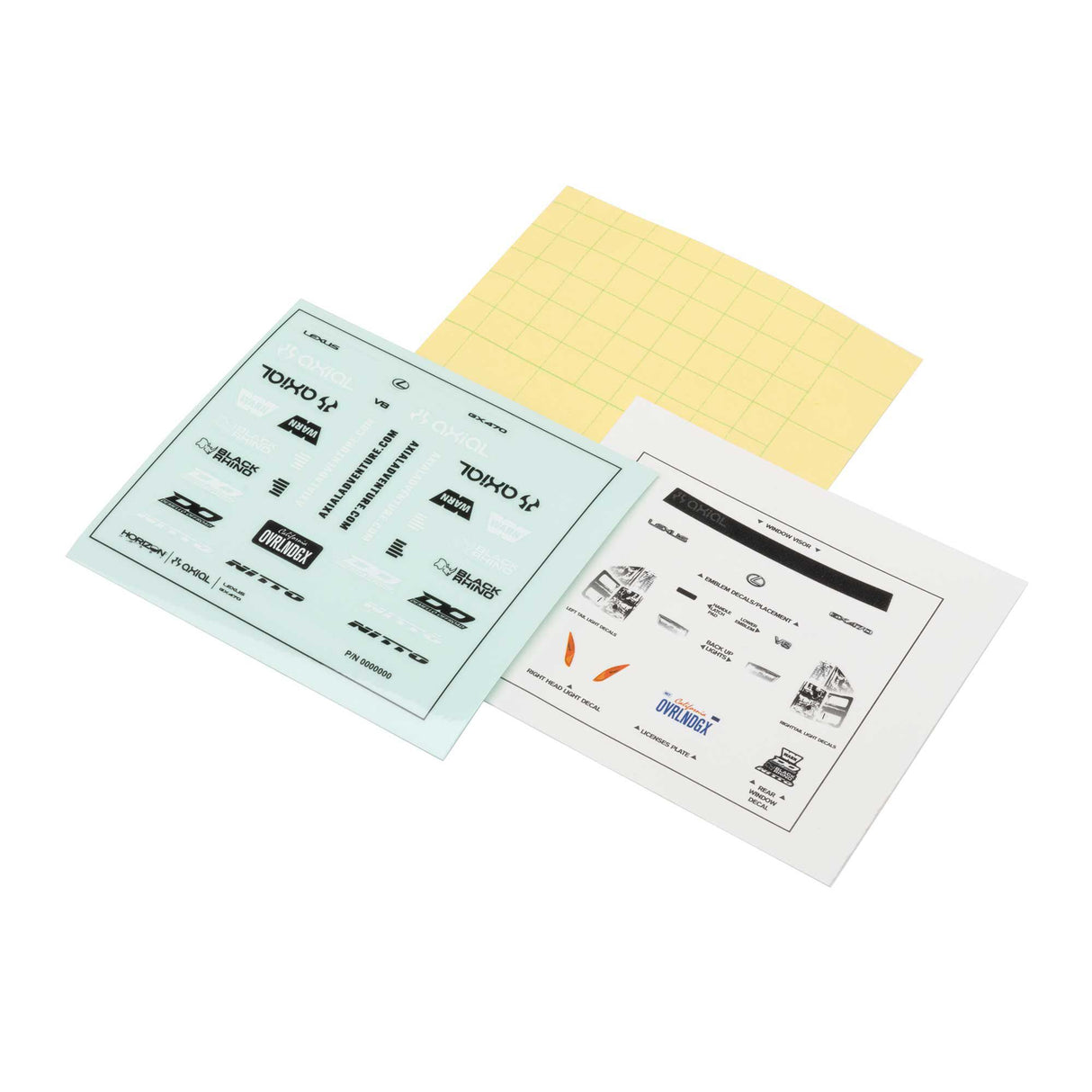 Decal Sheet: SCX24 Lexus GX 470