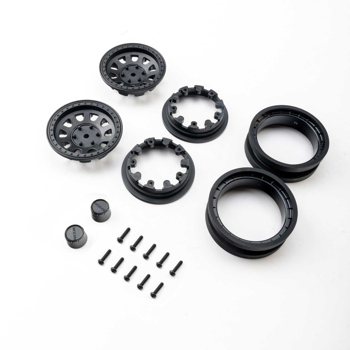 AXIAL 1.9 Raceline Daytona Beadlock Wheels Black (2) Z-AXI-3872