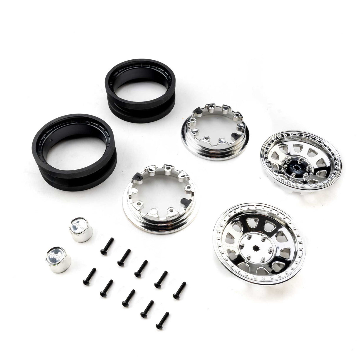 AXIAL 1.9 Raceline Daytona Beadlock Wheels Chrome (2) Z-AXI-3878