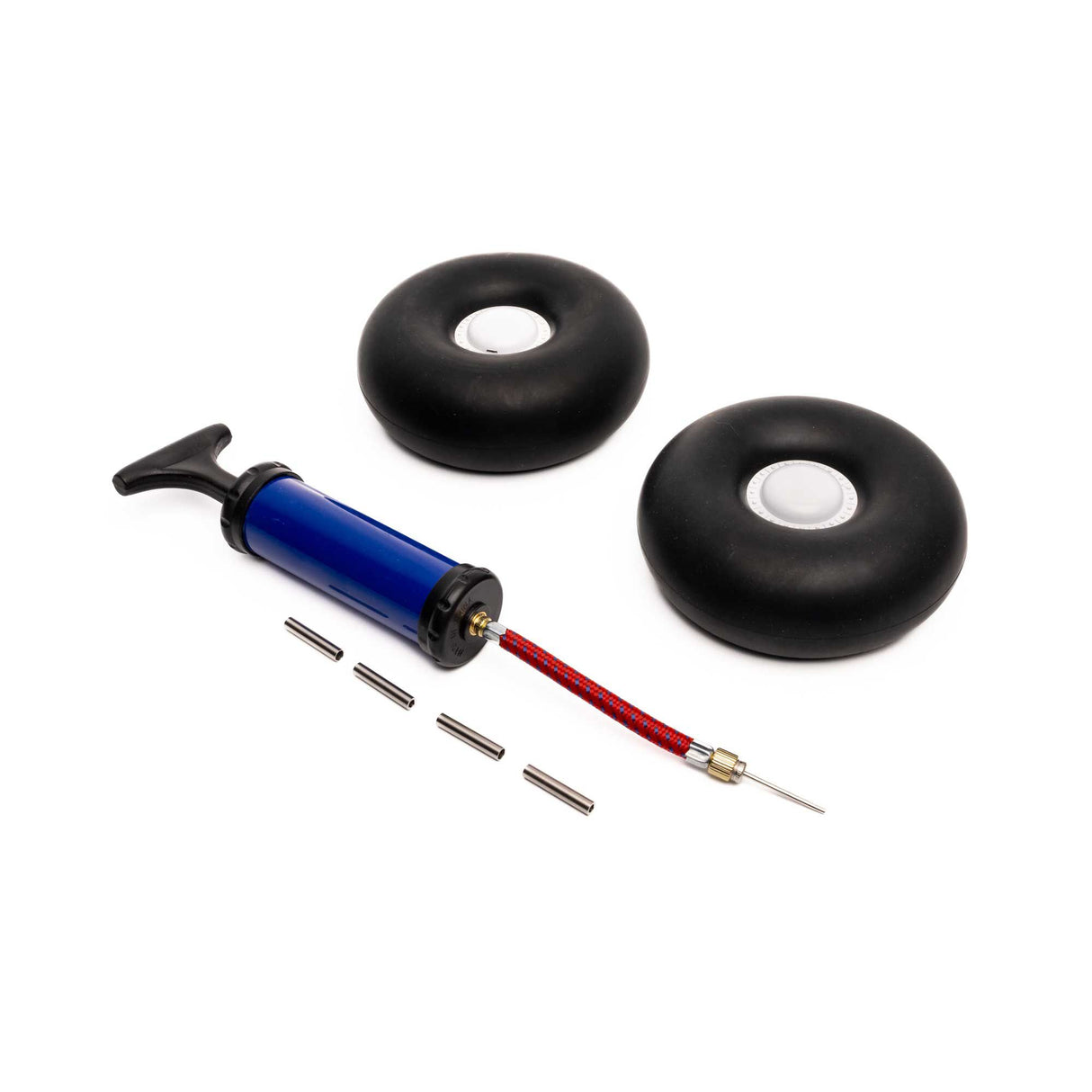 Inflatable Bead-Lock Rubber Tire Set: 120-130mm dia. 3mm-5m