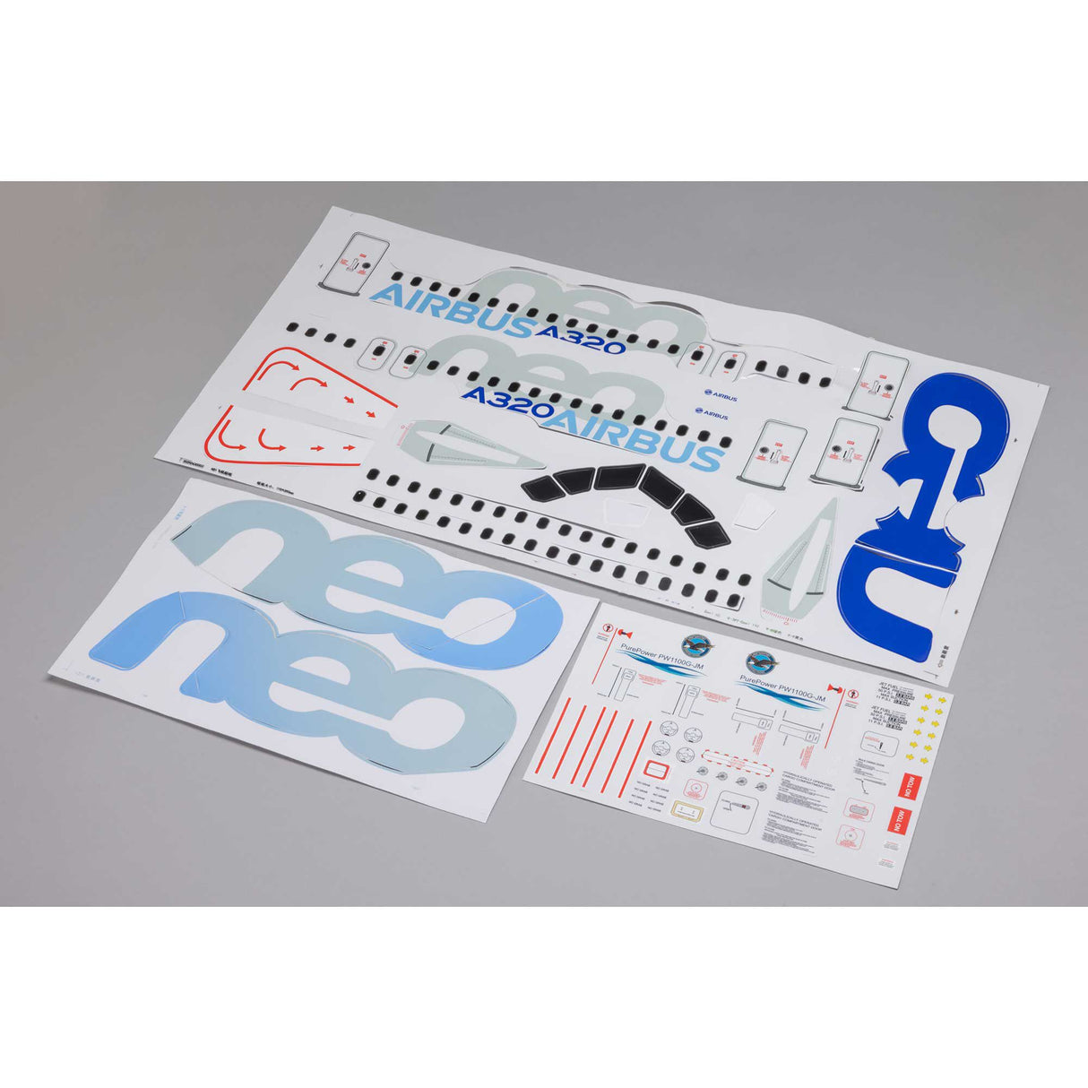 EFlite Decal Set: Airbus A320 1.5m Airliner 64mm EDF Jet