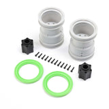 Losi 2.6 Wheel with Beadlock Rings Green (2): LMT 2.0 Z-LOS-1814