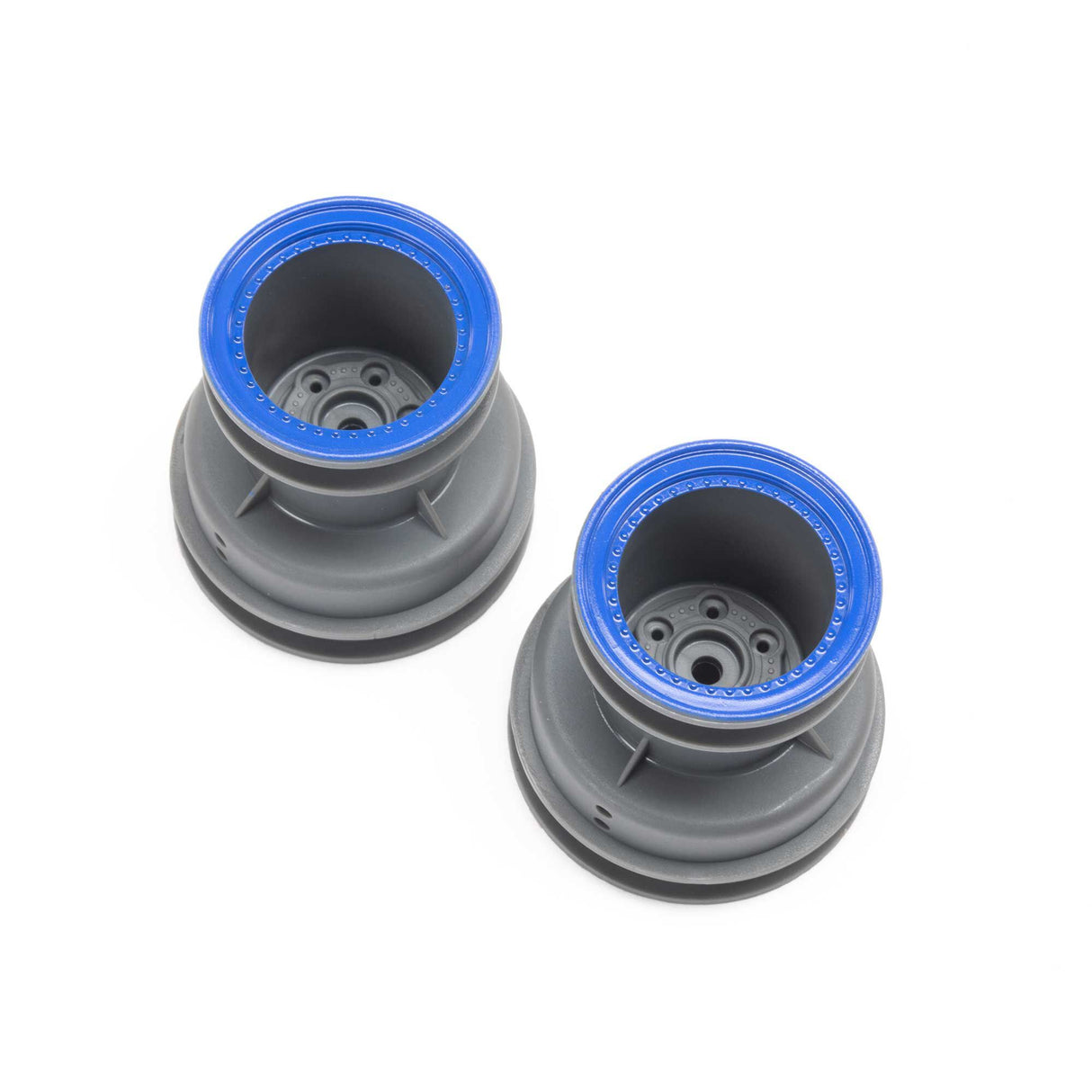 MT Wheel Blue Beadlock Lt Grey(2): Mini LMT