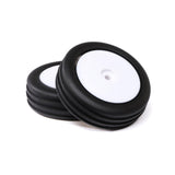 Wide Body Rib Front Mounted Tires White (2): Mini B