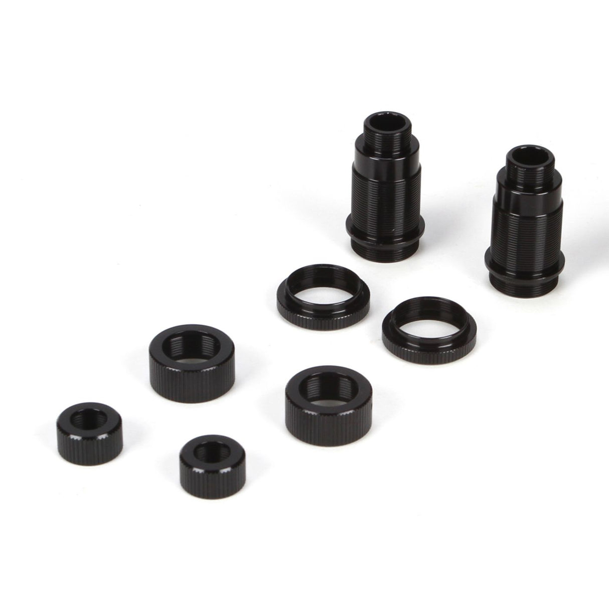 Rear Shock Body Set Al Black: Mini 8ightDB