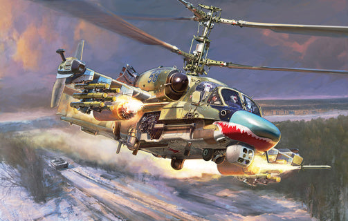 ZVEZDA 1/144 Ka-52 Russian Attack Helicopter Kit Z7429