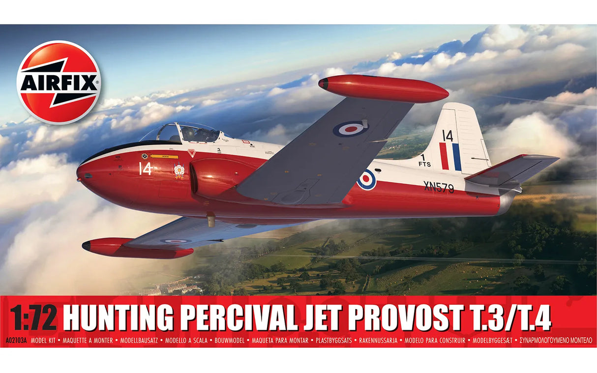 Airfix 1:72 Hunting Percival Jet Provost T.3/T.4 Kit A02103A