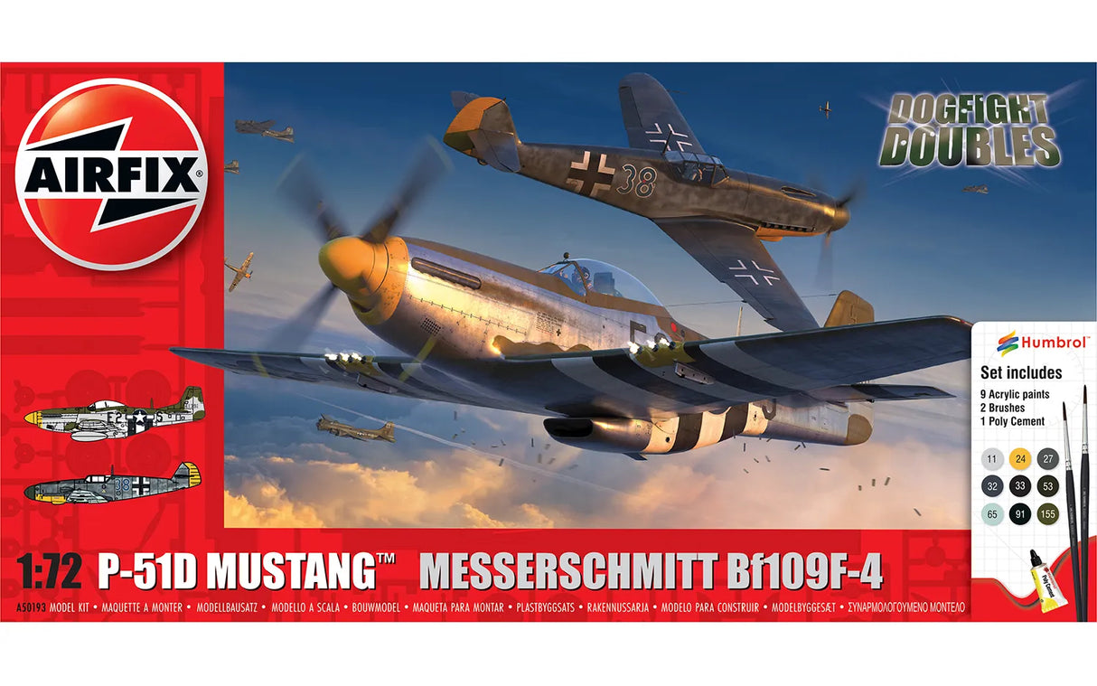 Airfix 50193 P-51D Mustang vs Bf109F-4 Dogfight Double