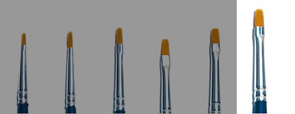 ITALERI 3 Brush Synthetic Flat Single Pack