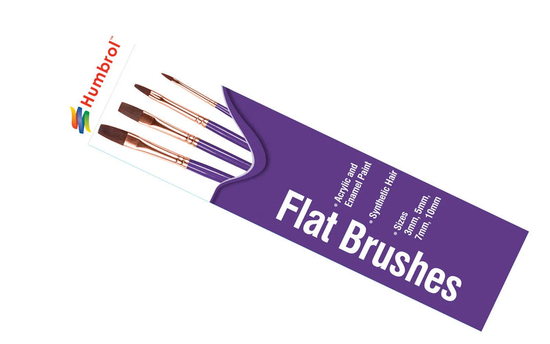 Humbrol Flat Paint Brush Set of 4