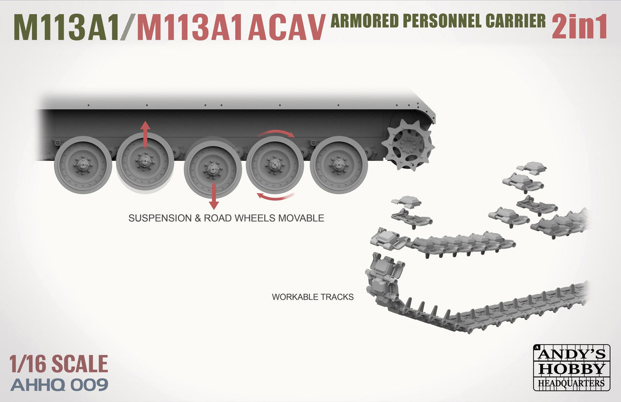 Andys Hobby Headquarters 1/16M113A1/M113A1 ACAV Kit AHHQ-009