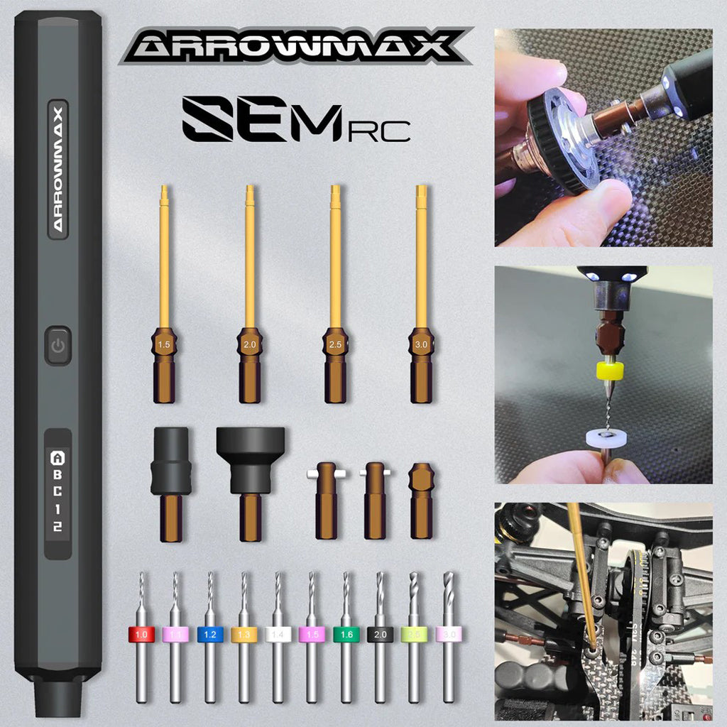 SEM RC Diff Checker & Electric Screwdriver - Black