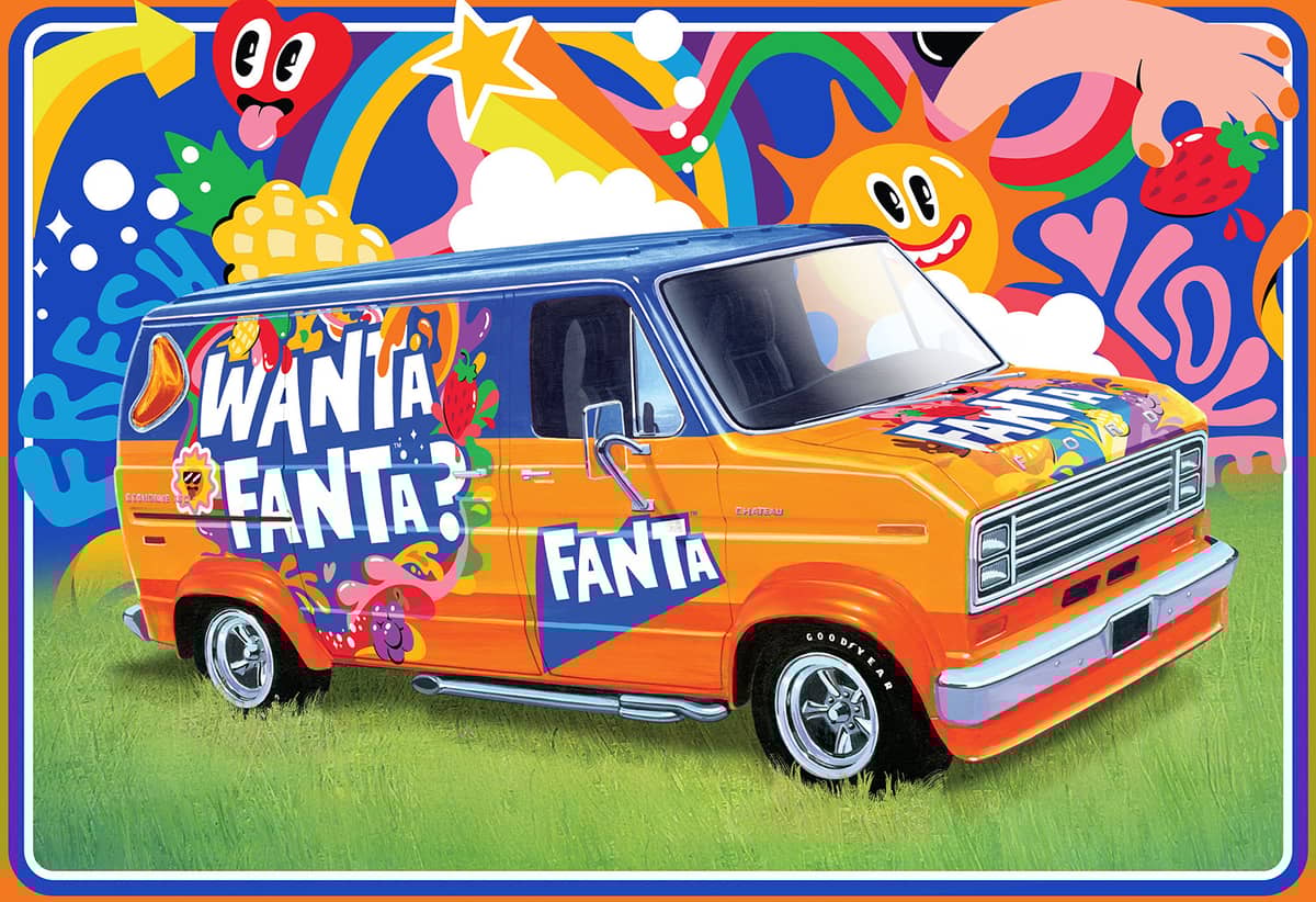 AMT 1/25 1977 Ford Custom Wanta Fanta Van Kit AMT1471