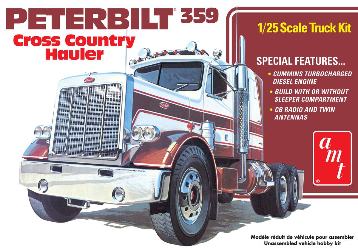 AMT 1/25 Peterbilt 359 Cross Country Hauler Kit AMT1477