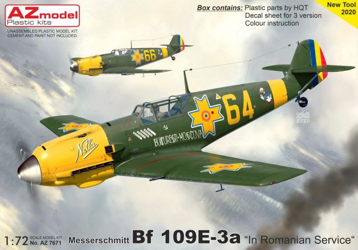 AZ Model 1/72 Messerschmitt Bf-109E-3a In Romanian Service # 7671