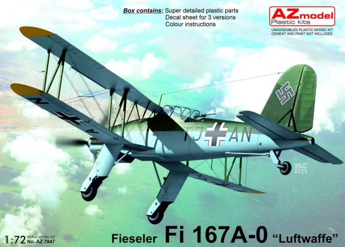 AZ Model 1/72 Fieseler Fi-167A-0 Luftwaffe new decals # 7847