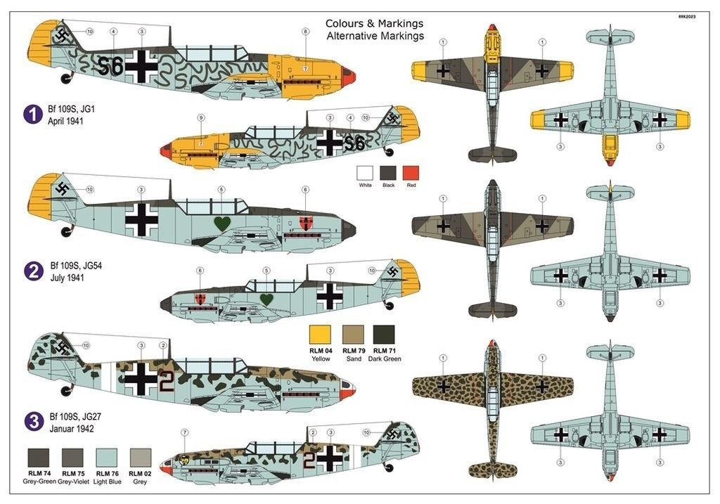 AZ Model 1/72 Messerschmitt Bf-109S Kampf-Zweisitzer Emil 7872