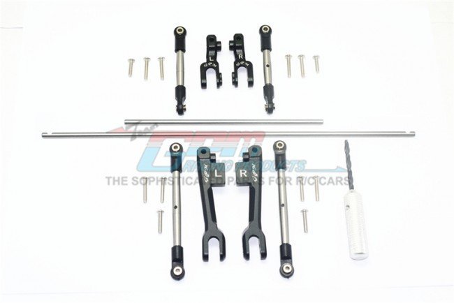 GPM Racing TRAXXAS UNLIMITED DESERT RACER Stainless Steel Front+Rear Sway Bar & Aluminum Sway Bar Arm & Stainless Steel Linkage - 23pc set (box 47)