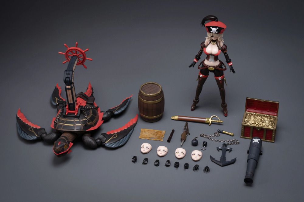 Border Model 1/12 Pirate Captain Queen Anne - Snap Fit Kit BA-003