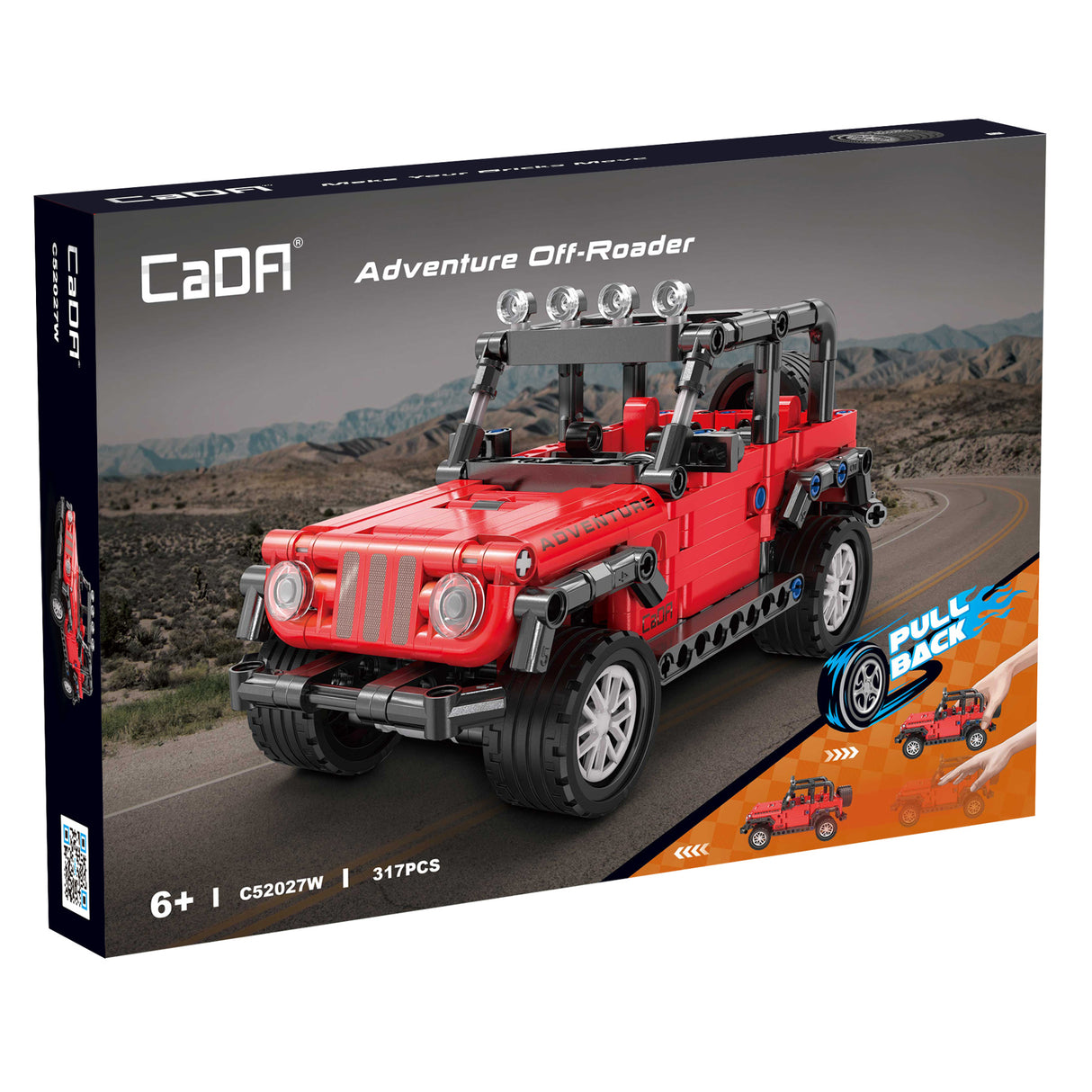 CADA Defend · OFF- road vehicle - Pull back racing car - 317pcs C52027W