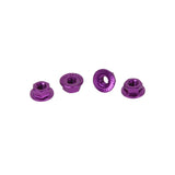 CORE RC - Serrated Alloy M4 Nuts; Violet  pk 4