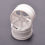 JC 6 Spoke 2.2 Rear White Wheel CAT/Coug 2K pr