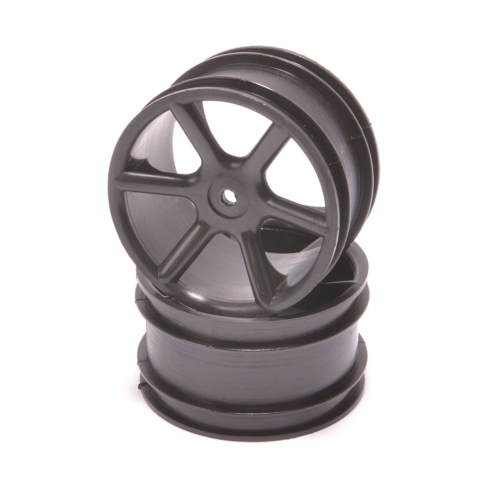 JC 6 Spoke 2.2 Rear Black Wheel CAT/Coug 2K pr