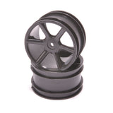 JC 6 Spoke 2.2 Rear Black Wheel CAT/Coug 2K pr