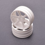 JC 6 Spoke 2.2 4WD Front White Wheel CAT 2K pr