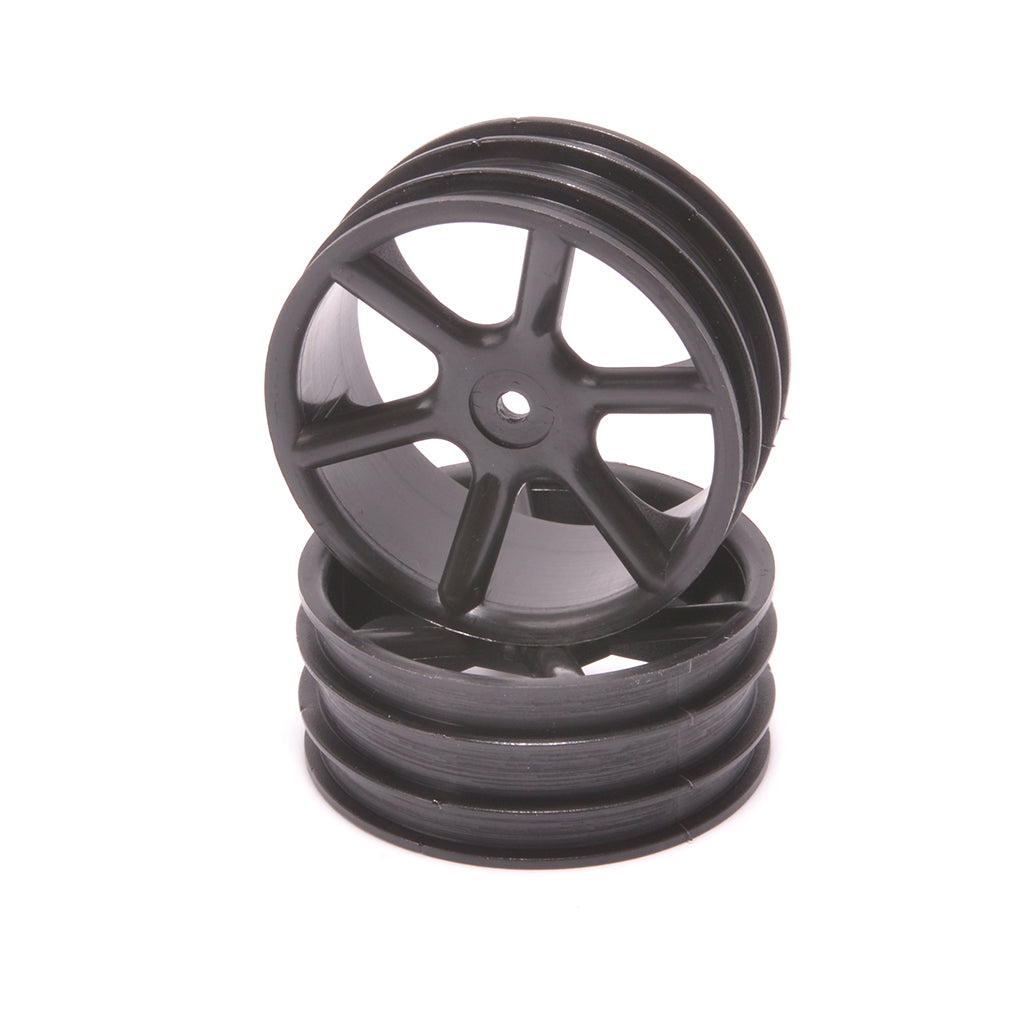 JC 6 Spoke 2.2 4WD Front Black Wheel CAT 2K pr