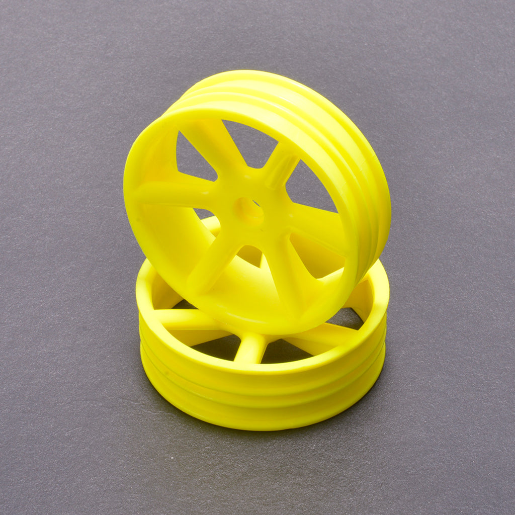 JC 6 Spoke 2.2 2WD Front Yellow Wheel Cougar 2K pr