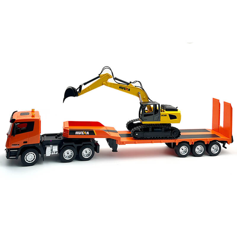 HUINA 9CH RC 1/24 PLATFORM TRAILER & 6CH EXCAVATOR 2.4G SET CY1319