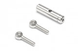 Kavan Precision Turnbuckles nickel-plated  - brass M2 - Lenght: 20-28mm - Eyebolt Inside 1 -7mm  - 10