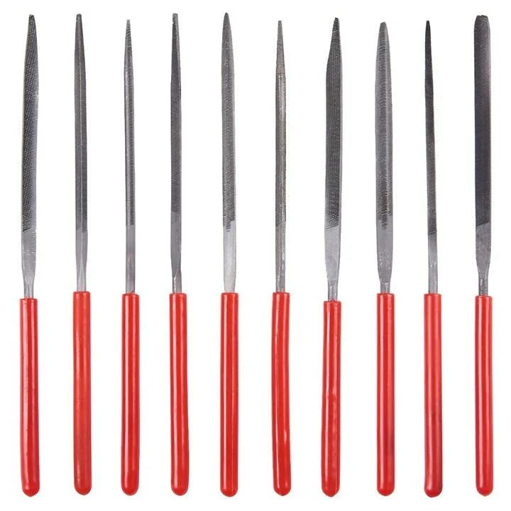 Amtech E1750 10 Piece 140mm (5.5 Inch)steel needle file set