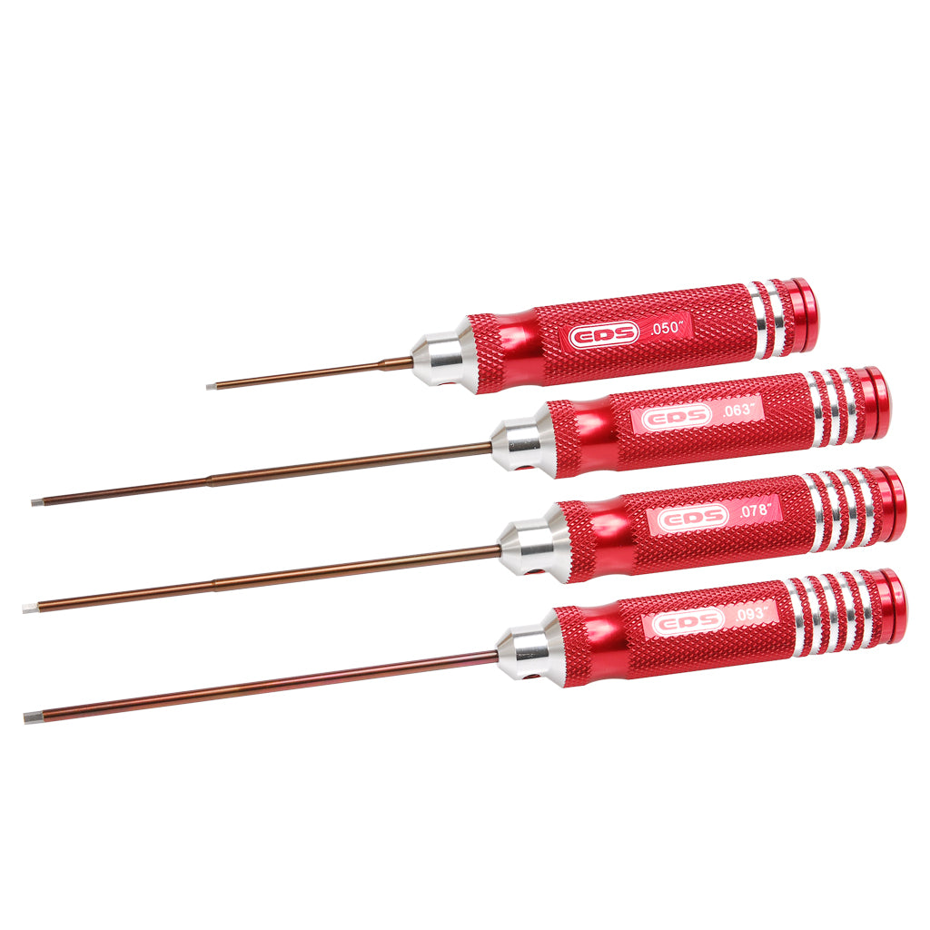 Hex Driver Set .050x60mm; 063;078;093x120mm - 4Pcs – Sussex Model Centre