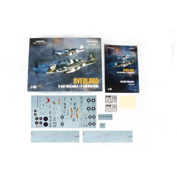 Eduard 1/48 Overlord D-Day Mustangs P51B - 2 Limited Edition kits EDK11181