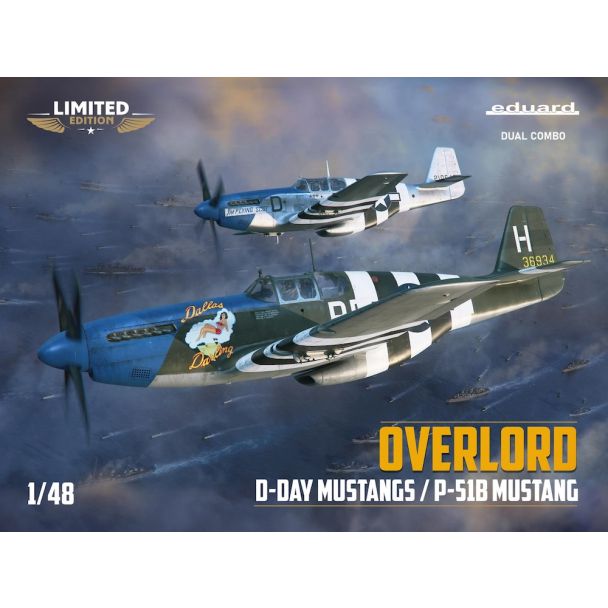 Eduard 1/48 Overlord D-Day Mustangs P51B - 2 Limited Edition kits EDK11181