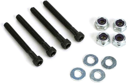 Dubro 4-40 x 1" (25.4mm) Socket Head Bolts With Lock Nuts (4 Pack)