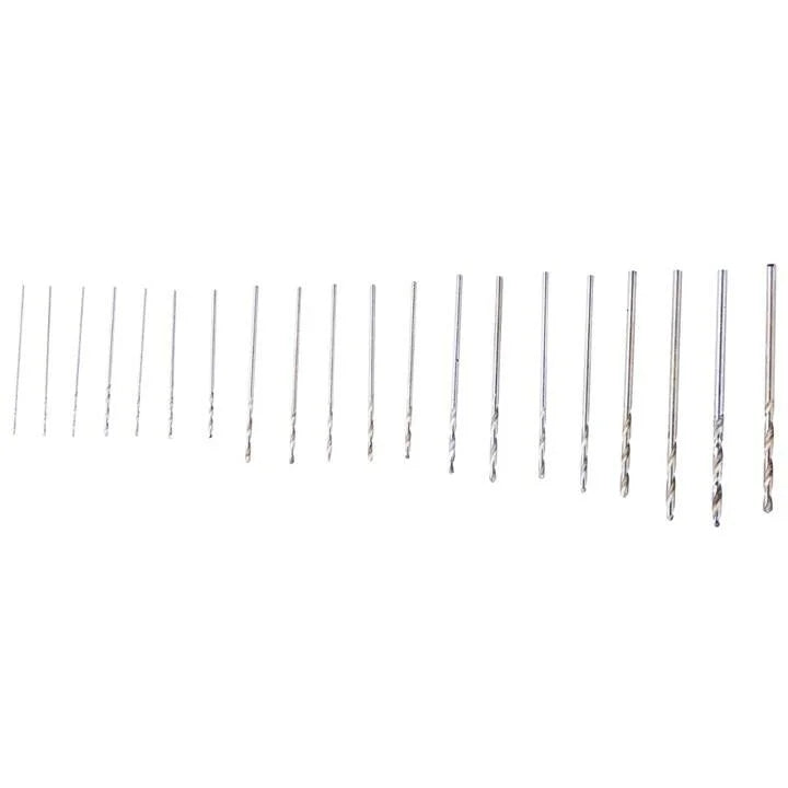 Amtech F0930 20 Piece high speed steel (HSS) micro drill bits (0.3mm - 1.6mm)