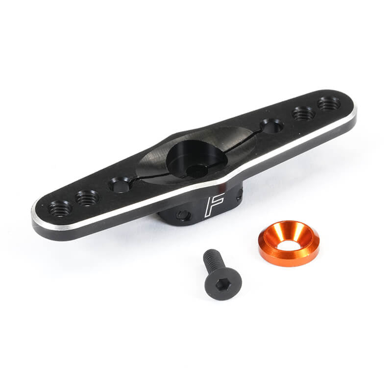 FASTRAX 25T BLACK ALUMINIUM DOUBLE SERVO HORN (SAVOX/FUTABA)