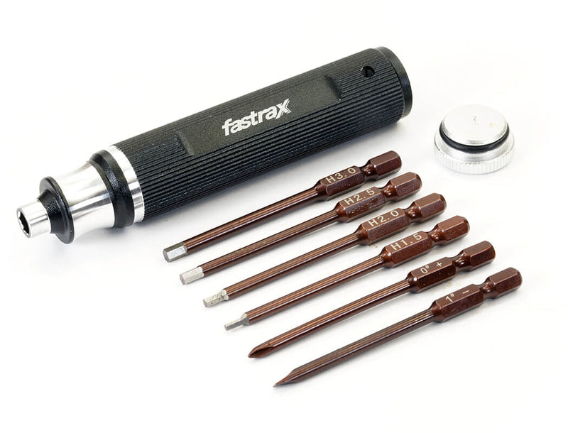 FASTRAX 6-PIECE CHANGEABLE HND TOOL 1.5/2.0/2.5/3.0MM/PH/FLAT FAST623BK