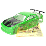 FTX BANZAI PRE-PAINTED BODY SHELL W/DECALS & WING - GREEN